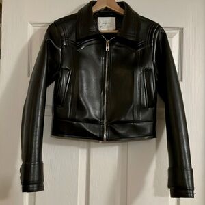 NWOT Anthropology vegan leather jacket